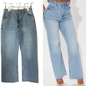 NWT - Non Stretch Straight Leg Jeans - Light Blue Wash